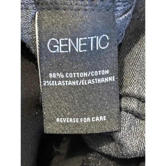 Genetic Los Angeles Black Stevie‎ w/Stripe Black Fringe Hem Short Shorts Size 28 - Picture 5 of 6